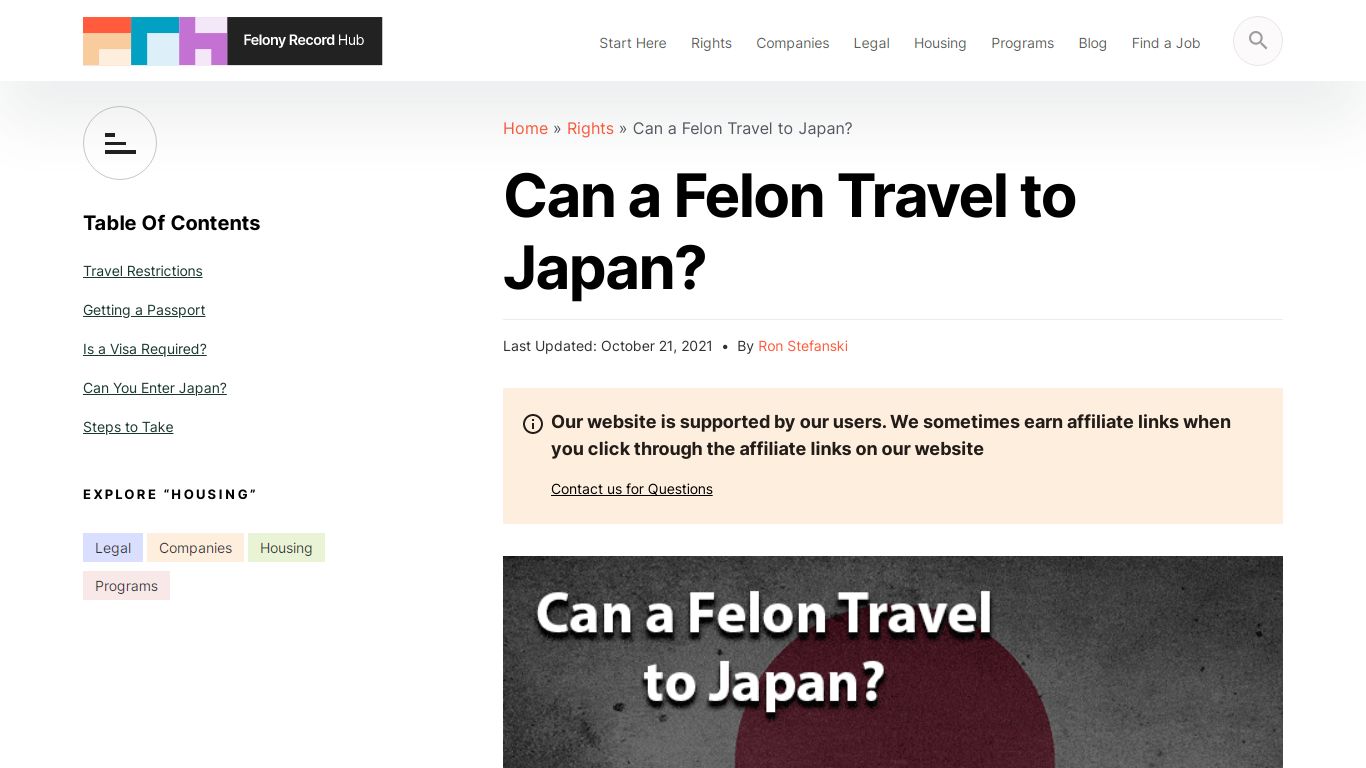 Can a Felon Travel to Japan? | Felony Record Hub